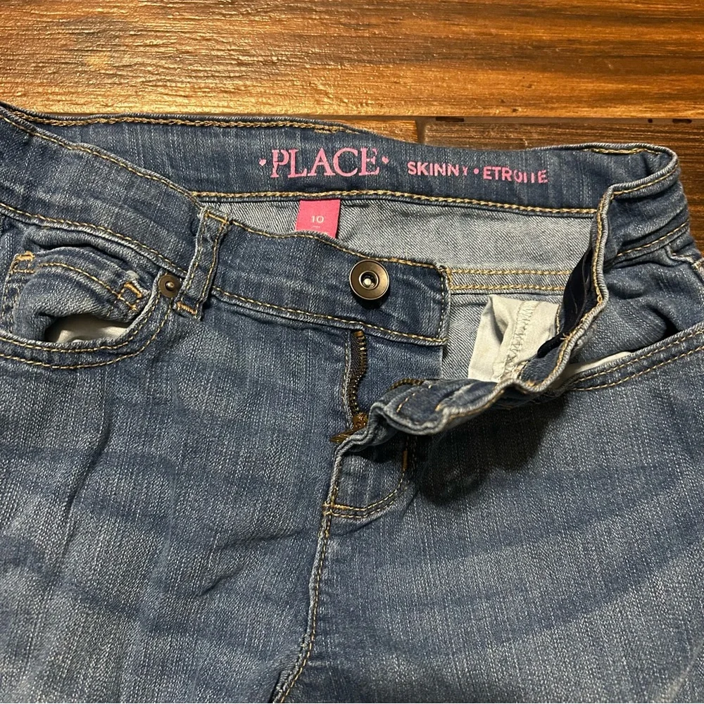 The‎ Children’s Place Girls Skinny Jeans 10 Light Wash Adjustable Waist